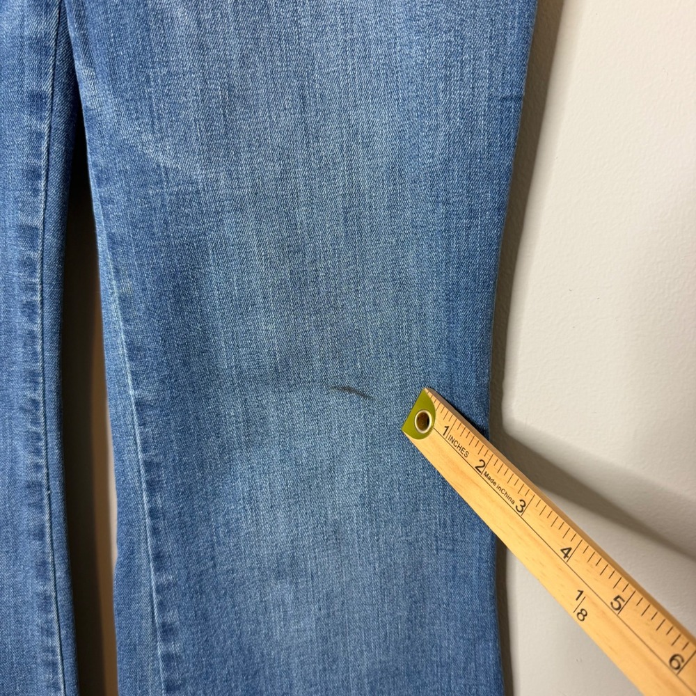 Spanx Everywear Flare Jeans Women Large Blue High Rise Pull On Stretch Slimming - Picture 8 of 12